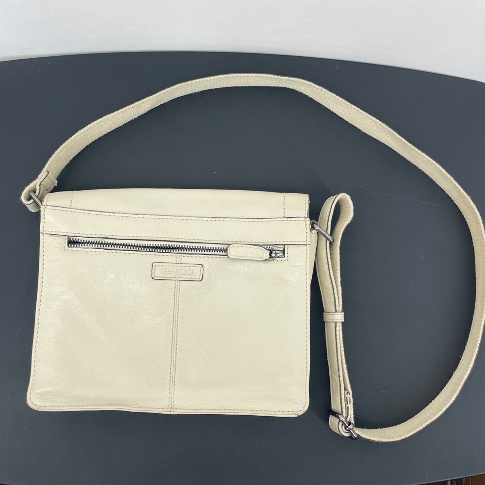 Gennicci GENUINE LEATHER CROSSBODY BAG MADE IN INDIA CREAM‎ CLASSIC SHOULDER BAG - Picture 10 of 10